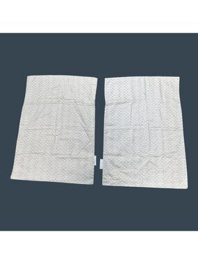 Vardinon Geometric Pattern Pillowcases Set Of 2 Cotton Blend 22.75" X 16" Beige
